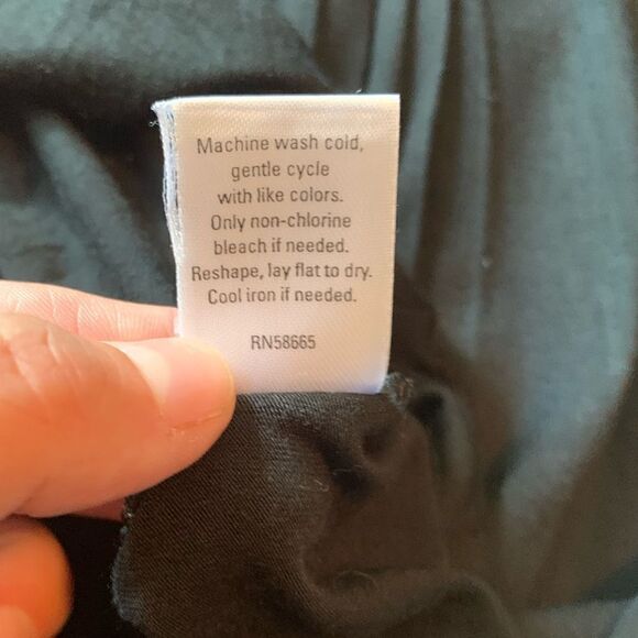 NWT! Halogen black midi dress with tie waist‎ - Picture 5 of 10